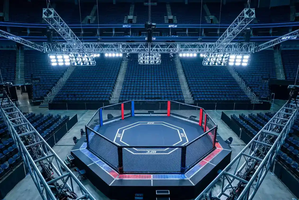 Octágono de UFC donde se disputan los combates de artes marciales mixtas con apuestas en España